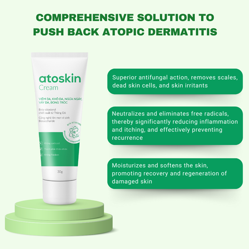 Atoskin Skin Recovery Cream 30g - Krim Eczema, Psoriasis, ekzema, Tidak Mengandungi Corticoid
