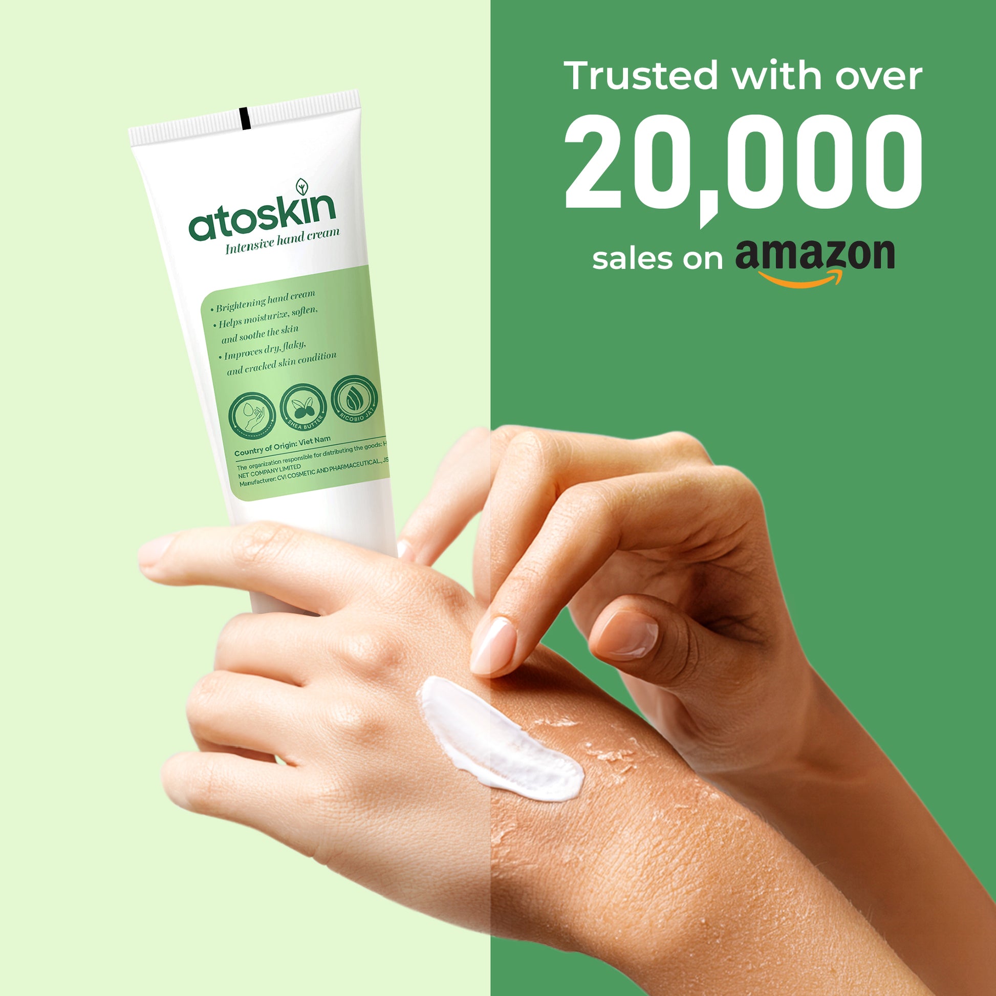Atoskin Penjagaan Tangan – Mengurangkan Kekeringan dan Merekah, Melembapkan dan Melembutkan Kulit