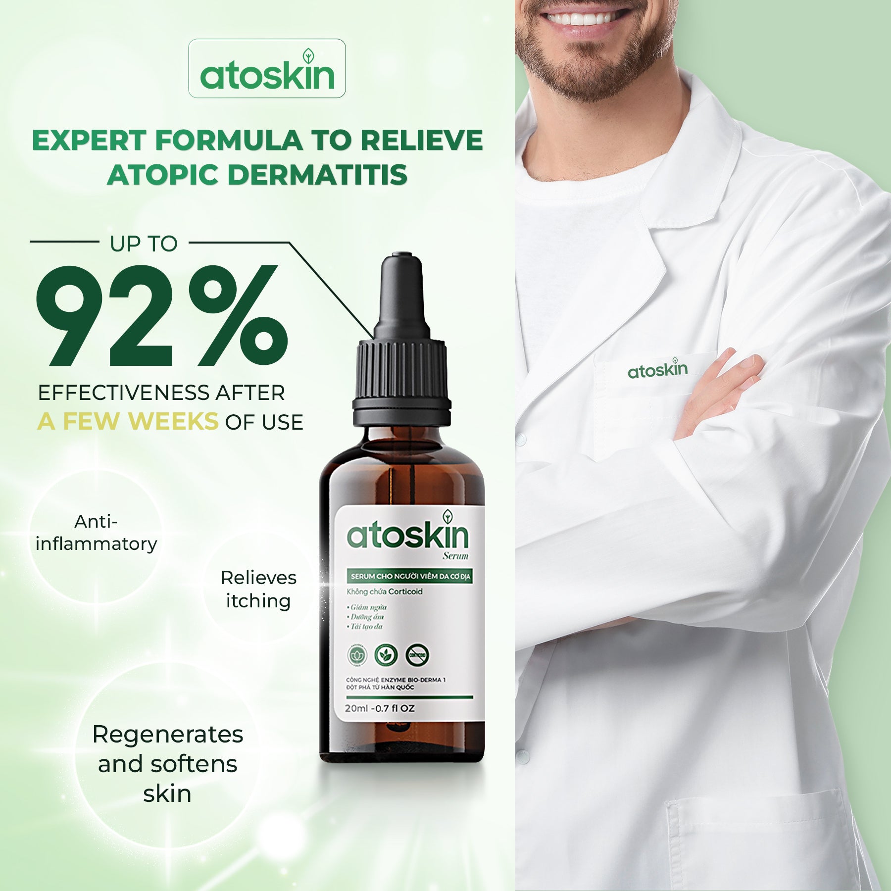 ATOSKIN Serum - Kurangkan kegatalan, psoriasis & ekzema – 7 Hari Nampak Perubahan