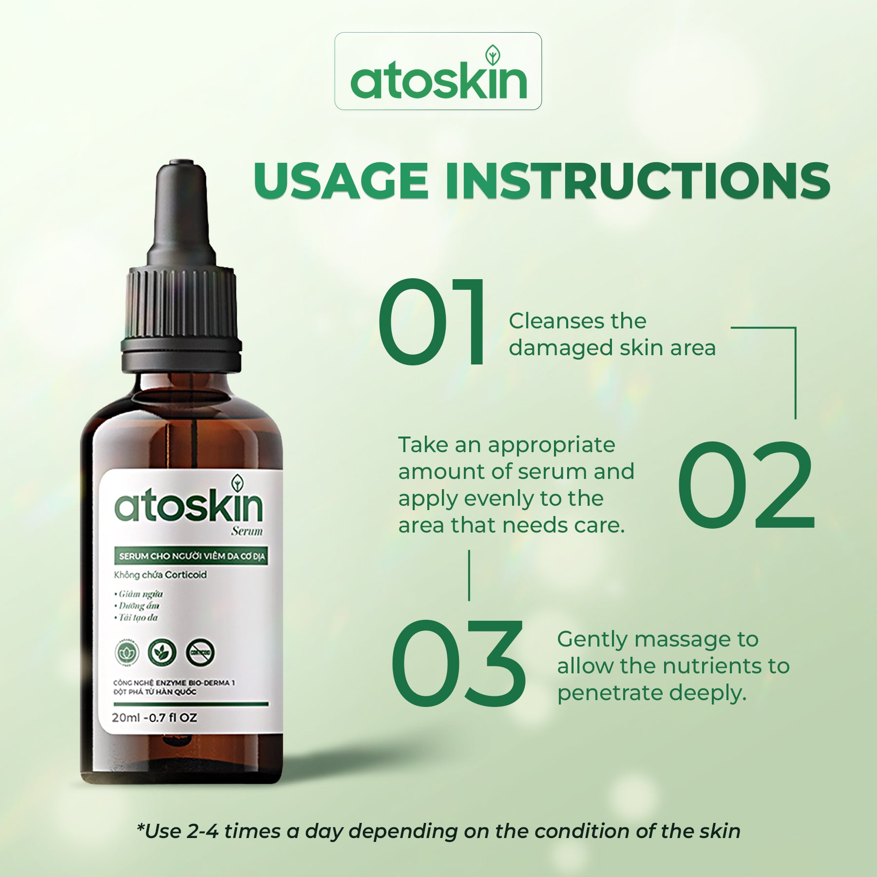 ATOSKIN Serum - Kurangkan kegatalan, psoriasis & ekzema – 7 Hari Nampak Perubahan
