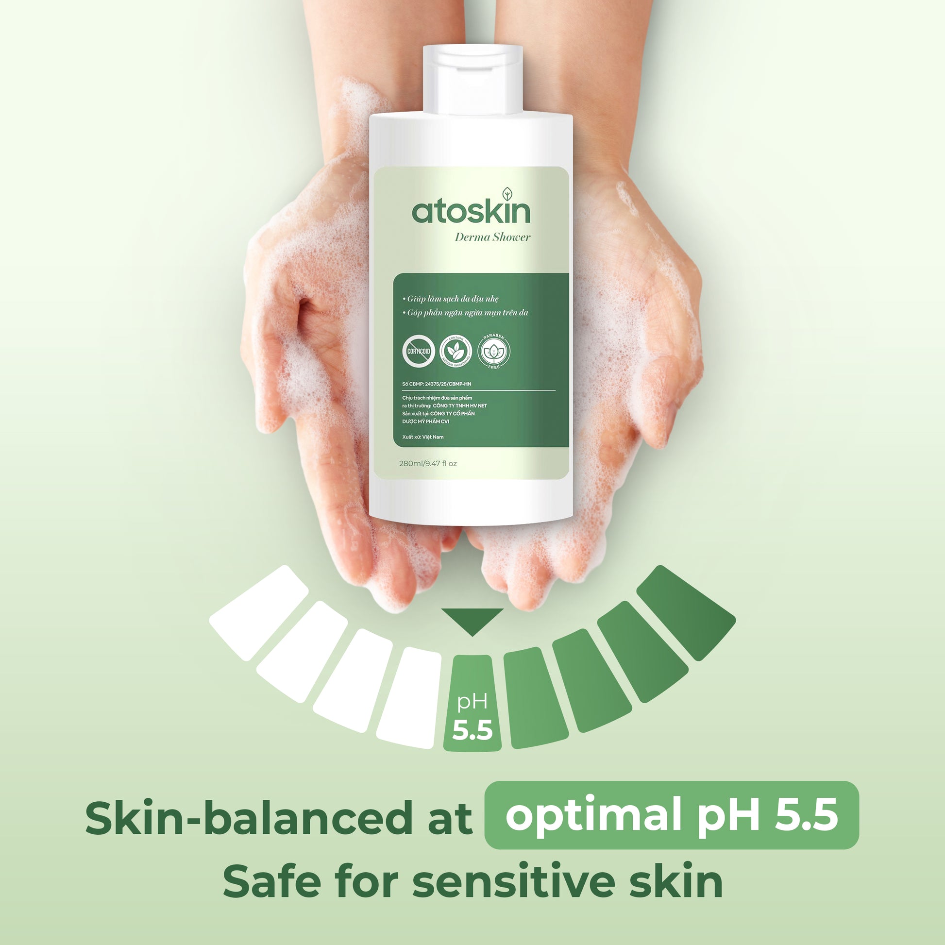 Mandian Jerawat Belakang ATOSKIN 280ml – Bersih, Kurang Minyak & Bantu Pulih Jerawat