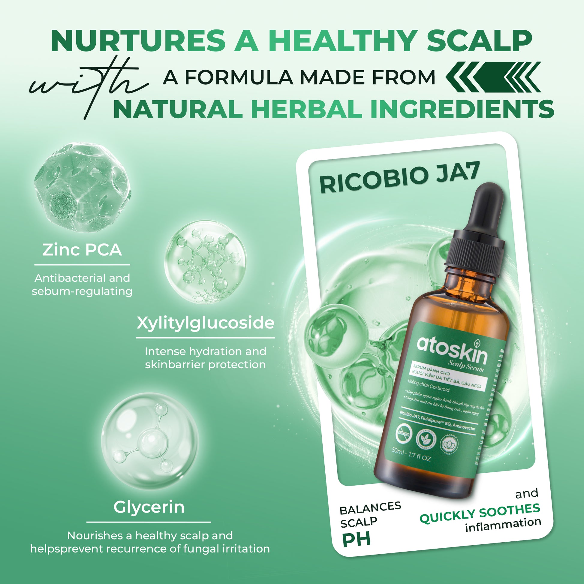 Serum Kulit Kepala Berminyak ATOSKIN 50ml – Solusi Penjagaan Kulit Kepala Yang Lembut & Selamat