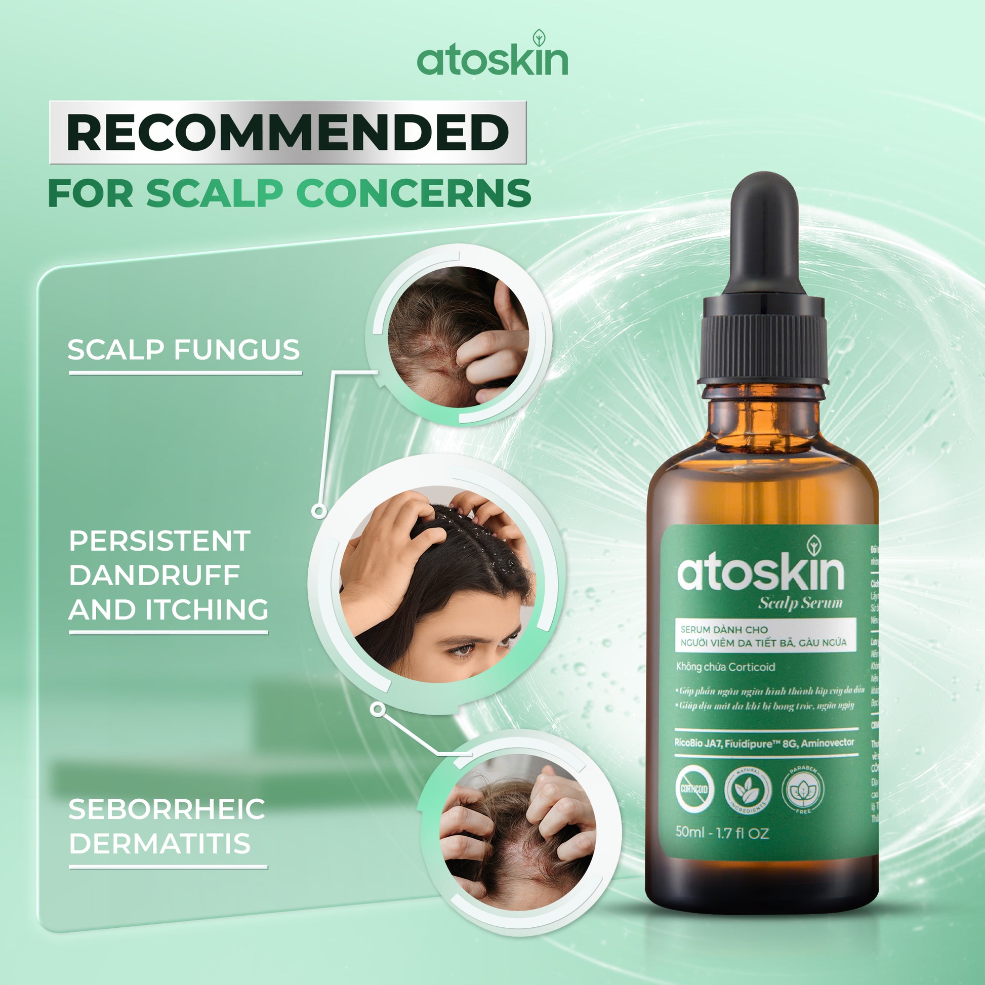 Serum Kulit Kepala Berminyak ATOSKIN 50ml – Solusi Penjagaan Kulit Kepala Yang Lembut & Selamat