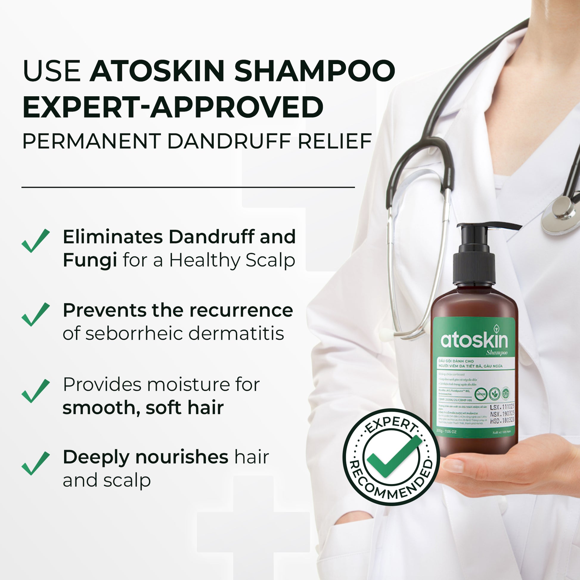 Syampu Kulit Kepala Berminyak ATOSKIN 200ml – Solusi Penjagaan Kulit Kepala Yang Lembut & Selamat